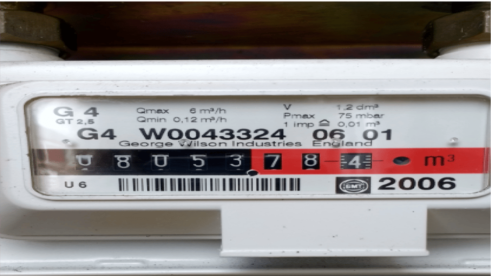 Gas meter photograph